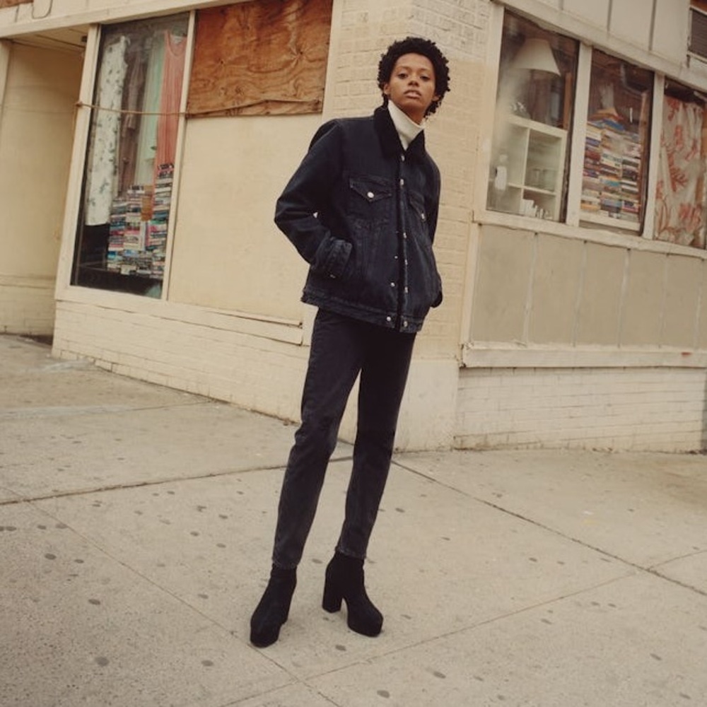 AGOLDE x A$AP FERG Sherpa Jean Jacket in Timeout